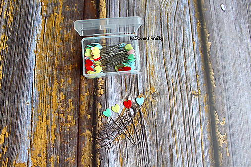 Sada špendlíkov - srdce (50ks)