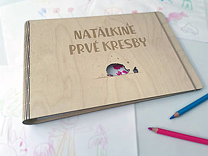 Detské doplnky - Personalizovaný detský drevený album - ježko - 13424813_