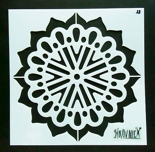 Šablóna - 15x15 cm - mandala  (m15-33)