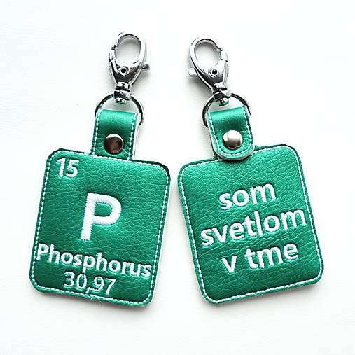  - Kľúčenka prvok P-som svetlom v tme (sk) - 13429885_