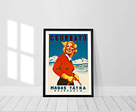 Grafika - Vintage plagát Vysoké Tatry - Štrbské pleso - 13429107_