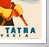 Grafika - Vintage plagát Vysoké Tatry - Štrbské pleso - 13429108_