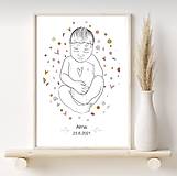 Grafika - Grafika - baby print - k narodeniu bábatka -personalizovaný - 13429154_