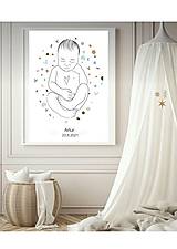 Grafika - Grafika do detskej izby-k narodeniu bábatka-personalizovaný - 13429162_