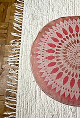 Úžitkový textil - Meditačný Vankúš "Červená mandala" vysoký - 13429233_