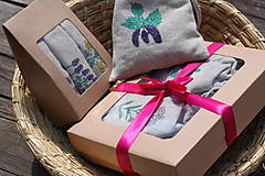Úžitkový textil - Darčekové balenie 3 ľanových vrecúšok na bylinky - 13430475_