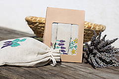 Úžitkový textil - Darčekové balenie 3 ľanových vrecúšok na bylinky - 13430496_