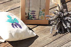 Úžitkový textil - Darčekové balenie 3 ľanových vrecúšok na bylinky - 13430497_