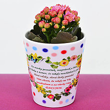 Dekorácie - Keramický kvetináč- učiteľke 2 - 13432283_