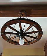Svietidlá - Luster drevene koleso 1 - 13432174_