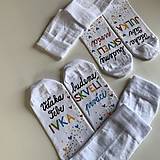 Ponožky, pančuchy, obuv - Maľované ponožky pre pani učiteľku ako poďakovanie od predškolákov (s menom) - 13432834_