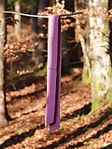 Šatky - Štýlová ľanová šatka mauve - 13435923_
