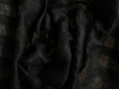 Ľanový ľahký šál čierny