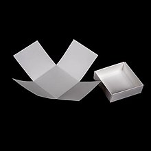 Papier - Základ na exploding box, biely, 10x10 cm - 13434314_