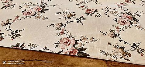 Textil - Bavlna režná - Kvety III - cena za 10 cm - 13433355_