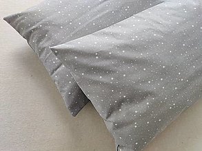 Úžitkový textil - VLNIENKA obliečka na vankúš 40 x 60 CM  na mieru 100% bavlna Hviezdičky šedé - 13433360_