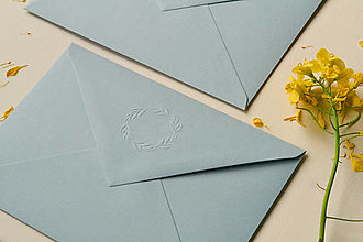 Papiernictvo - Embosované obálky (venček) - 13435424_