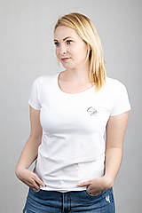 Topy, tričká, tielka - Dámske organické tričko Biela - 13433565_