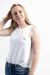 Topy, tričká, tielka - Dámsky organický top White - 13435109_