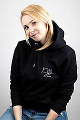 Mikiny - Dámska organická hoodie Black - 13435196_