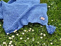 Detský textil - Letná deka BAVLNA: džínová modrá - 13437228_