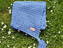 Detský textil - Letná deka BAVLNA: džínová modrá - 13437229_