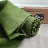 Textil - 100% len metráž, 190g/m2...odstín GREEN TEA - 13436329_