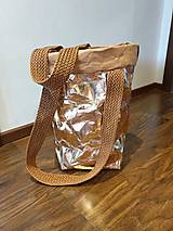 Veľké tašky - Taška rosegold z umývateľného papiera - 13437695_