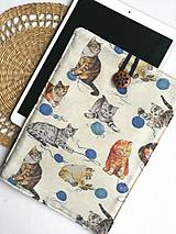 Detské tašky - Puzdro na 10,5" iPad, tablet Mačky - 13438200_