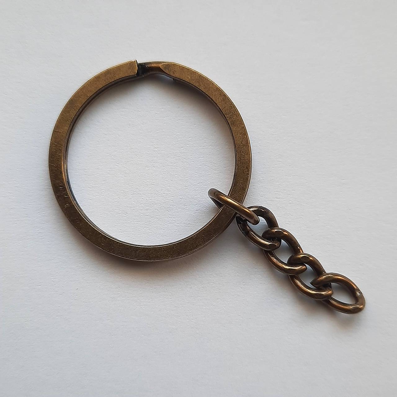 Krúžok na kľúče s retiazkou-1ks (28mm-st.bronz)
