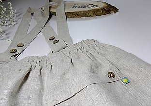 Detské oblečenie - Ľanová sukienka - 13440019_