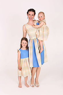 Detské oblečenie - Dievčenské šaty - MAMA A DCÉRA - Piesková lagúna - 13441887_