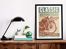 Grafika - Plagát| Vintage poster-Motorky - 13439156_