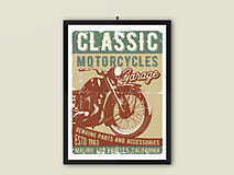 Grafika - Plagát| Vintage poster-Motorky - 13439182_