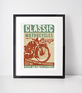 Grafika - Plagát| Vintage poster-Motorky - 13439184_