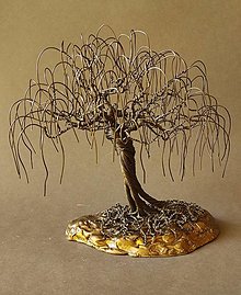 Dekorácie - Drôtený doplnok - stromček/ bonsaj - 13439310_