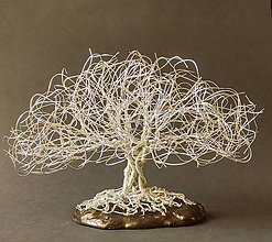 Dekorácie - Drôtený doplnok - stromček/ bonsaj - 13439336_