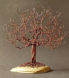 Dekorácie - Drôtený doplnok - stromček/ bonsaj - 13439349_