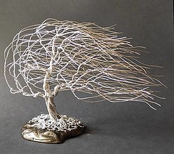 Dekorácie - Drôtený doplnok - stromček/ bonsaj - 13439365_