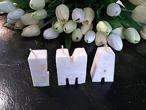 Darčeky pre svadobčanov - Písmenkové sviečky - vyskladaj si meno - 13438810_