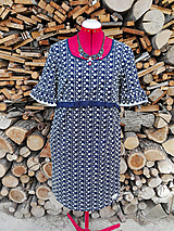 Šaty - Šaty modrá madeira vzorok-50%  15.50€ - 13441973_