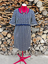 Šaty - Šaty modrá madeira vzorok-50%  15.50€ - 13441974_