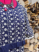 Šaty - Šaty modrá madeira vzorok-50%  15.50€ - 13441975_