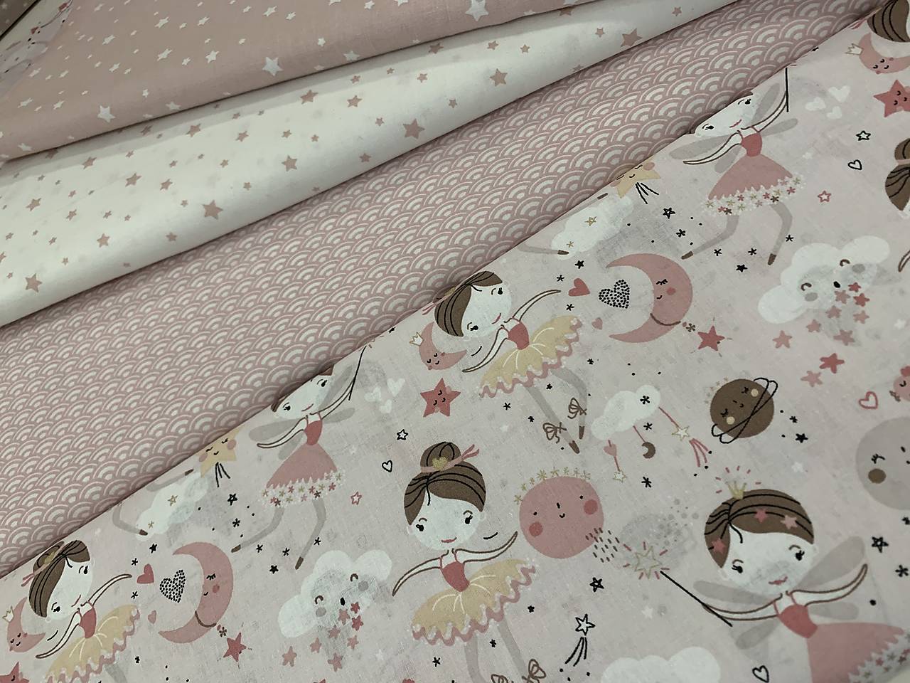 Bavlnene latky Francúzsko ❤️JEMNÁ PUDROVA 