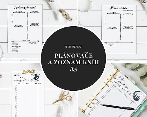 Papiernictvo - Plánovače - denný, týždenný + knihy na prečítanie (Náplň do diára) PDF - 13444907_