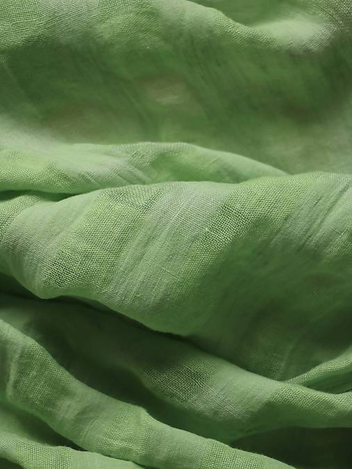 Ľanový šál ľahký zelený
