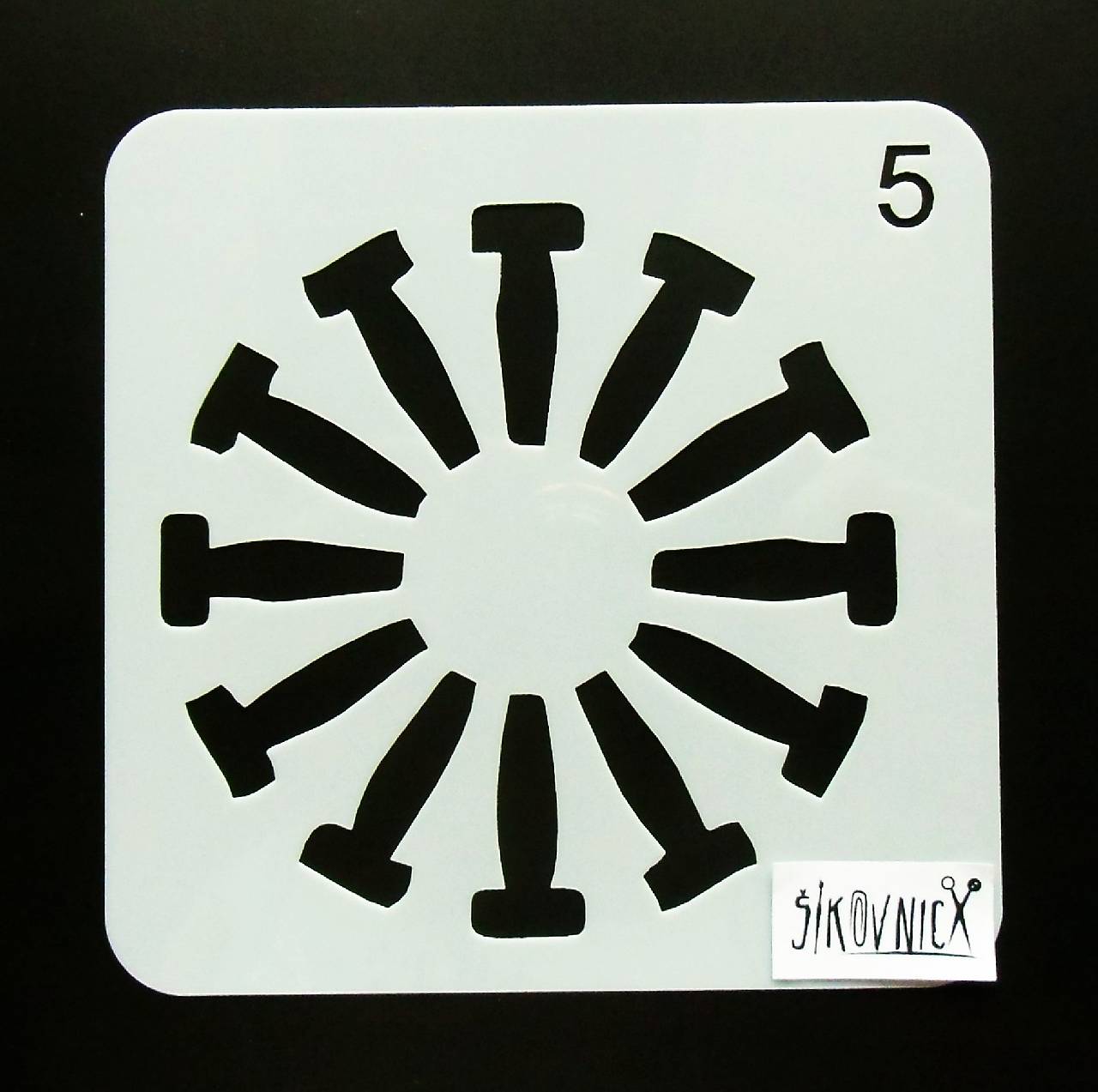 - 50% šablóna 13x13 cm, mandala, ornament, pôvod.cena 1,90€ (m13-5)