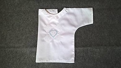 Detské oblečenie - Vyšívaná košielka na krst - 13449786_