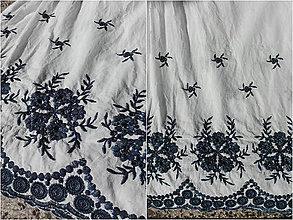 Šaty - Letné madeirové šaty (rôzne varianty) (bielo-modrá 1) - 13449973_