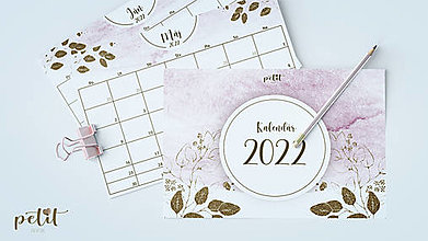 Papiernictvo - Kalendár 2022 (A5, PDF na stiahnutie) Feminine - 13448871_